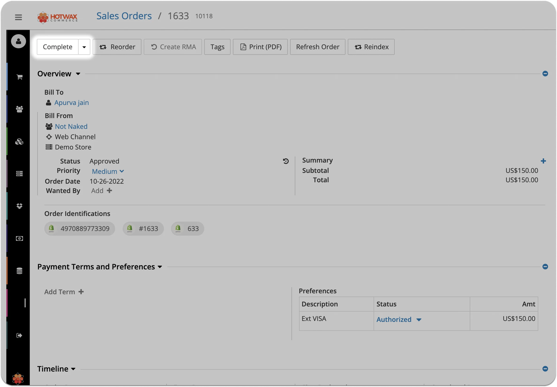 #RN1_ Merchandisers can now mark an entire purchase order as _complete_ from the View Order Page. (1)
