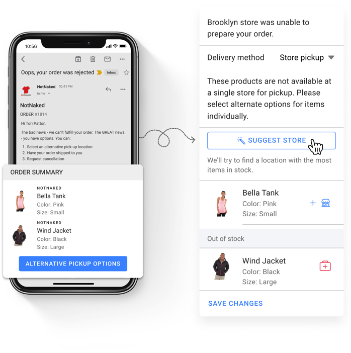 Give customers alternate pickup options.