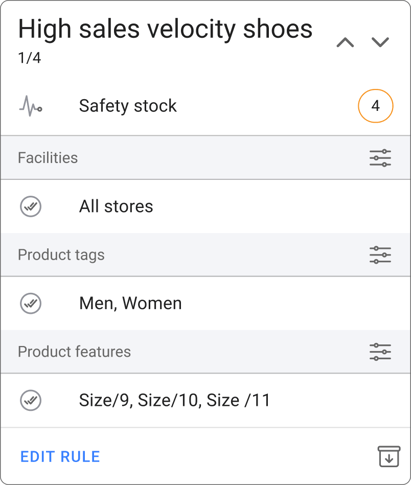 Apply safety stock on eCommerce to protect high velocity items for in-store customers.