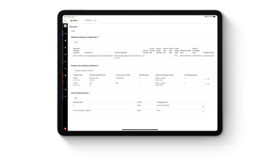 Added a new Page to Setup Shipping Carriers