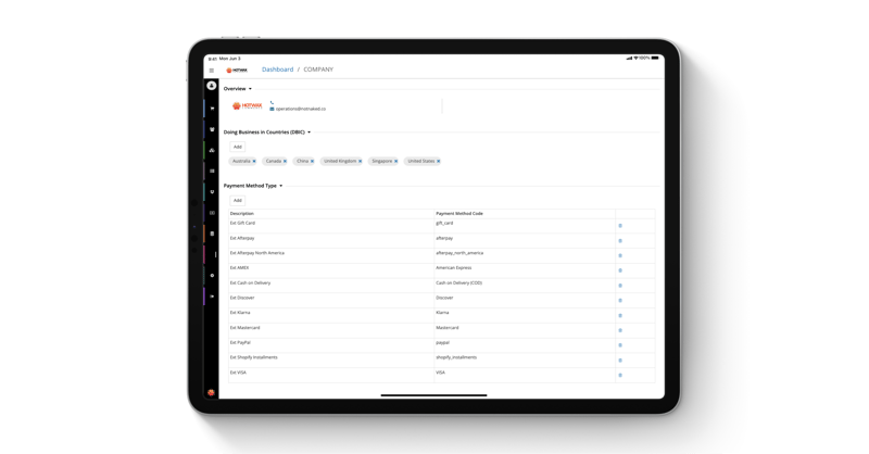 Company settings Page-1