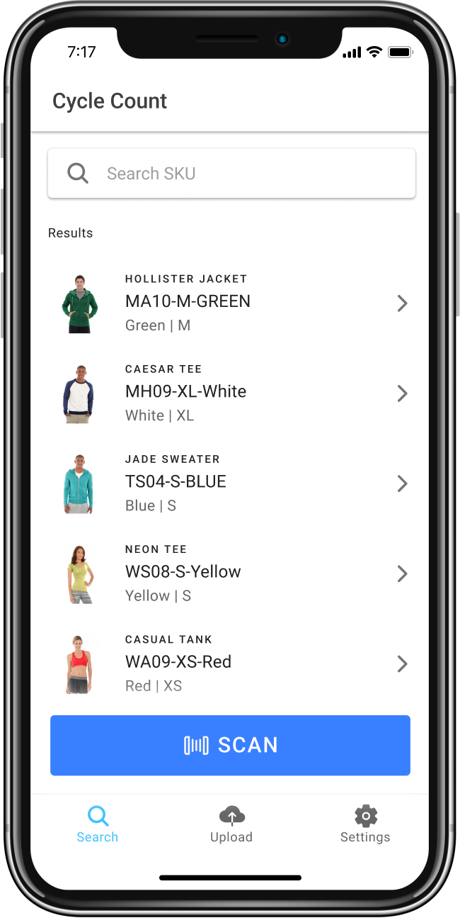 Cycle Count Scan Products