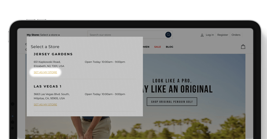 enable customers to add preferred pick-up location