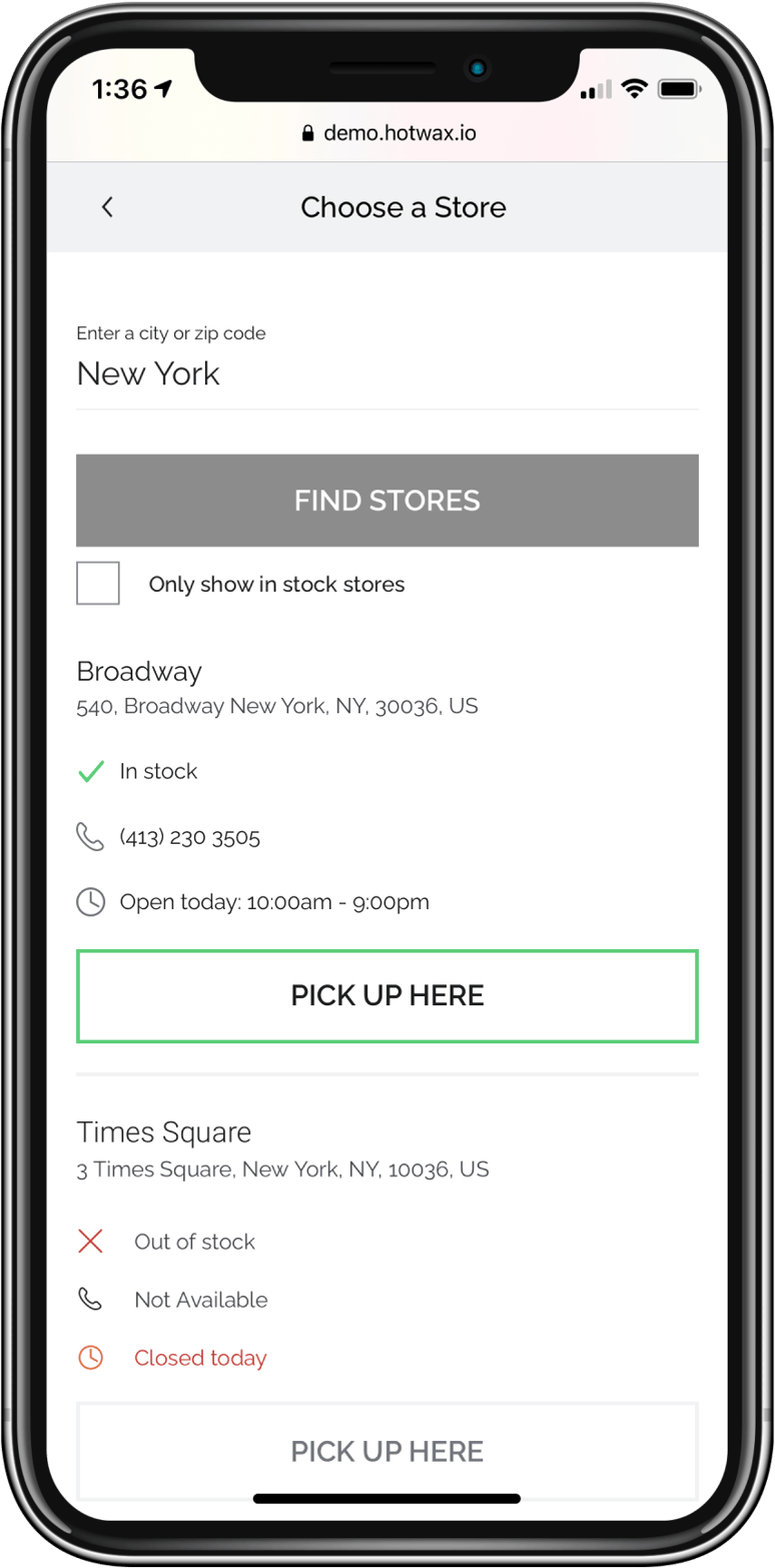 BOPIS_Find Stores