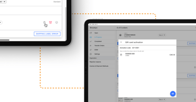 Activate Gift Cards Directly from Fulfillment App