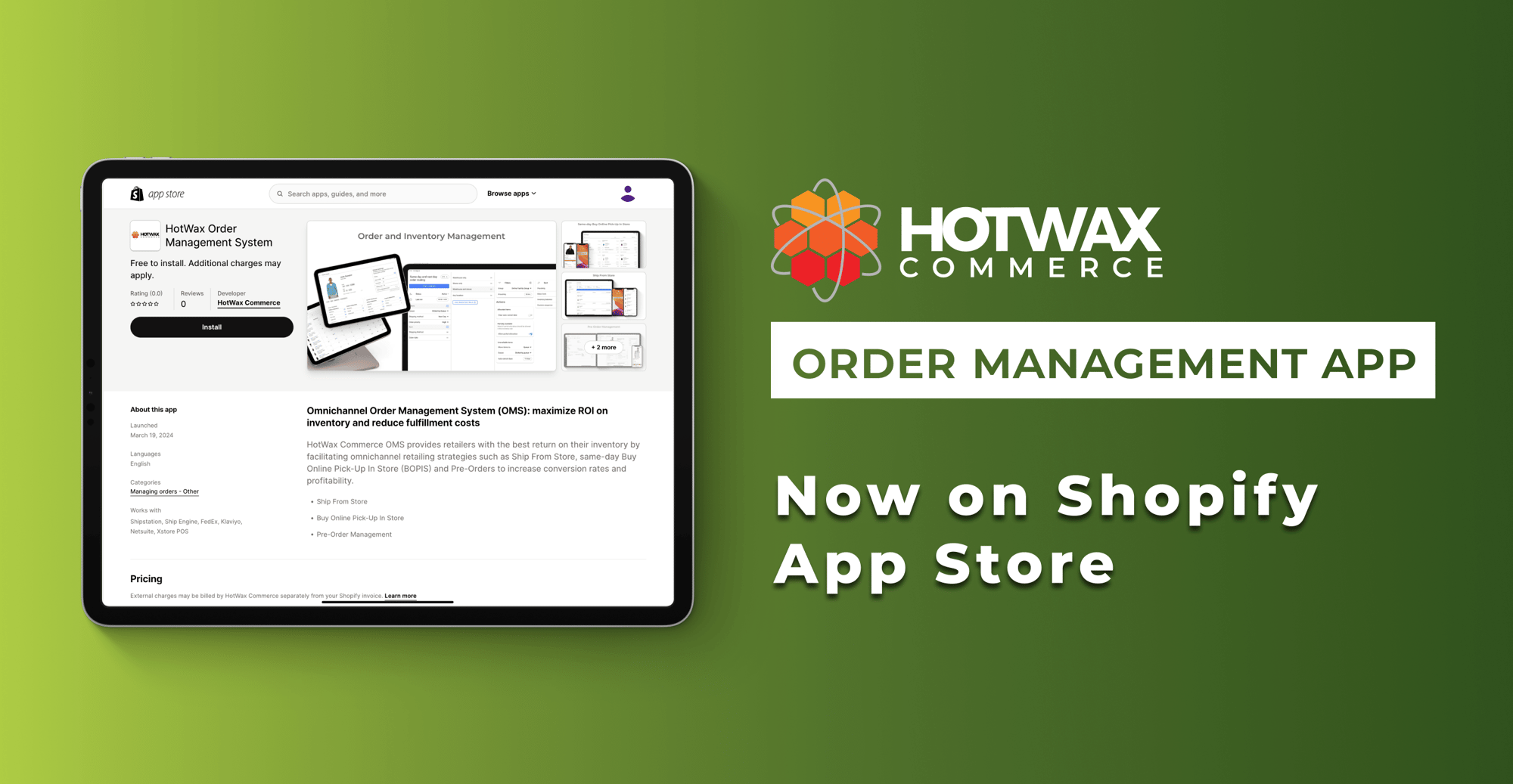HotWax Commerce Order Management App Now On Shopify App Store