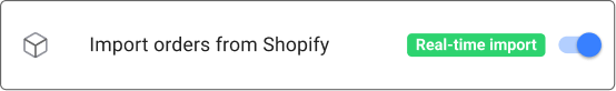 real time order import from shopify