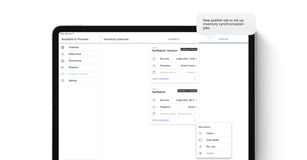 Set up Inventory Synchronization Jobs Within the ATP App