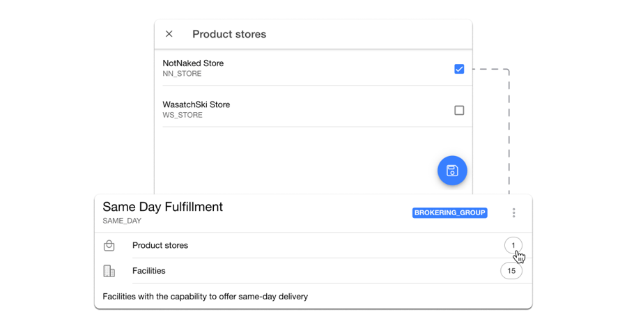 Link Product Store with Facility Groups