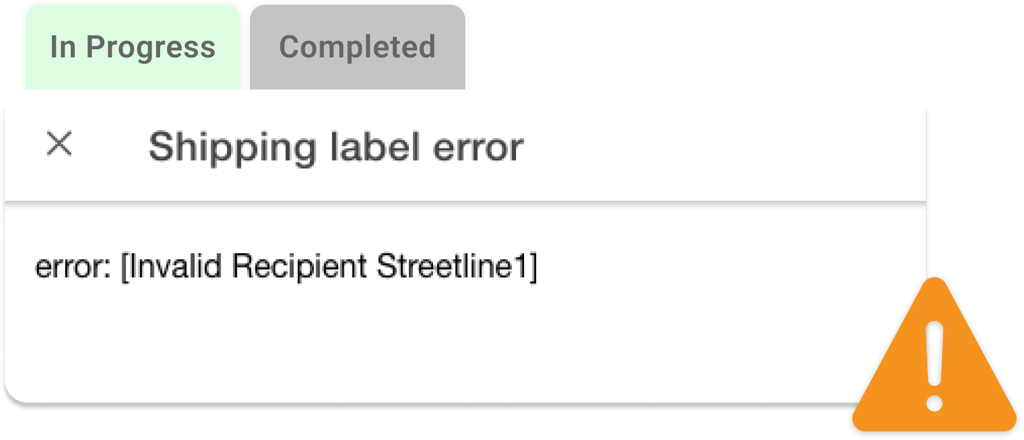 Shipping Label Error
