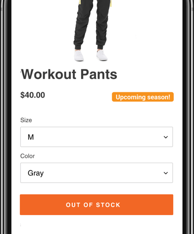 Out of stock_Pre-order PDP