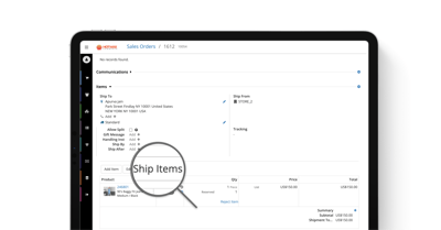 Mark items ‘Shipped’ right from the sales order view page
