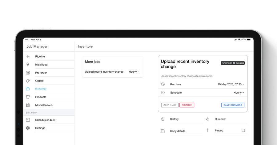Sync Inventory for Only Products with Recent Inventory Changes