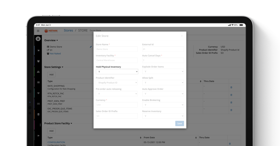 Hold physical inventory