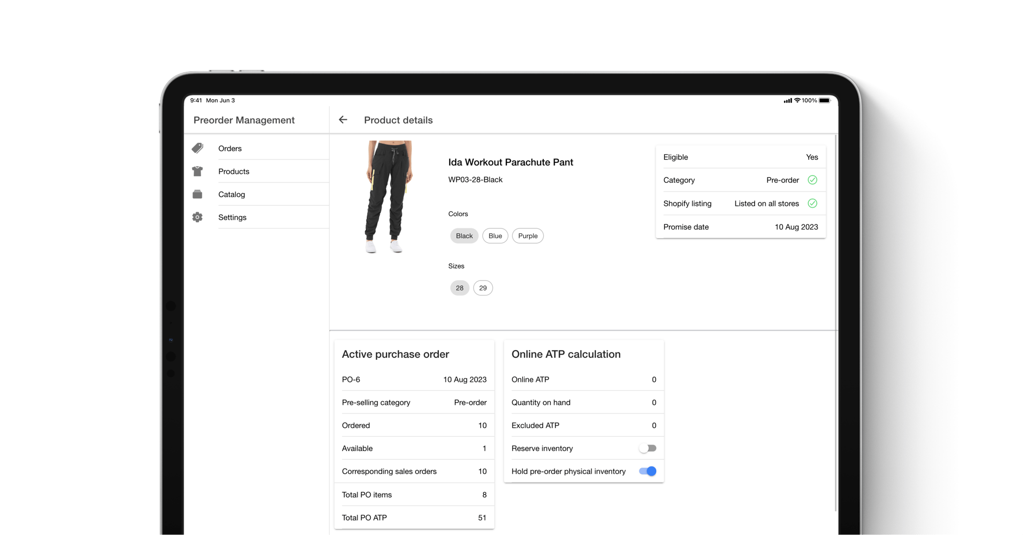 Centralized Page for Auditing Pre-Order Catalog