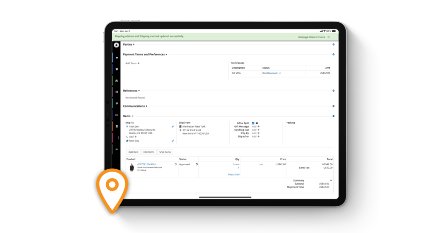 Improved service flow to save shipping address changes