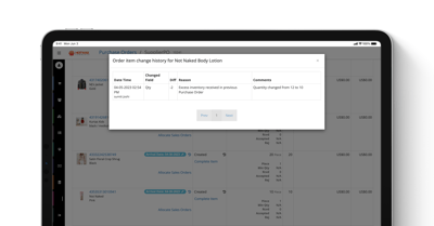 Access Detailed Purchase Order Item History