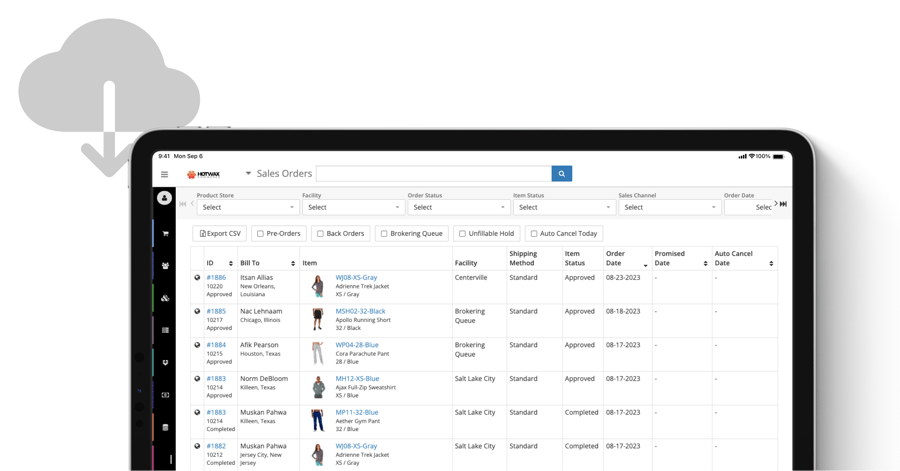 Import sales order CSV