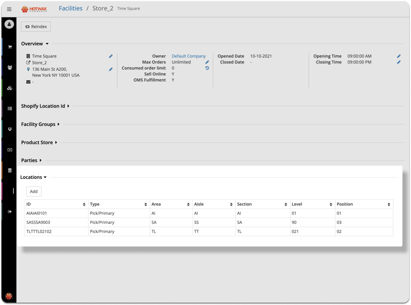 Set Position IDs for specific locations