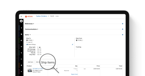 Ship items