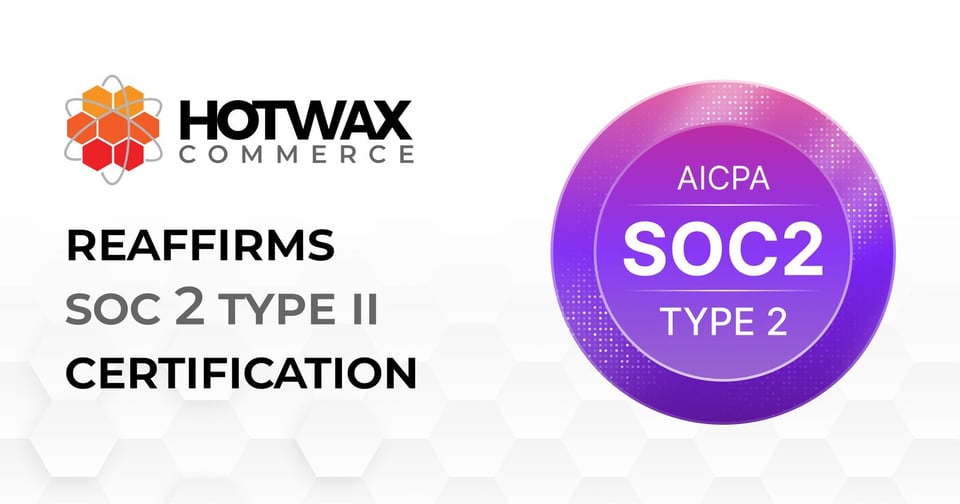 HotWax Commerce reaffirms SOC 2 Type II certification with the AICPA SOC 2 badge