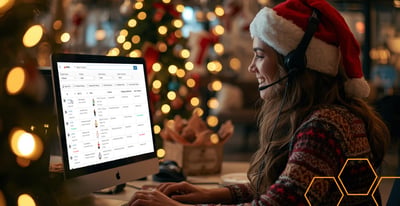 Customer service rep using the sales order page to edit orders during the holiday season