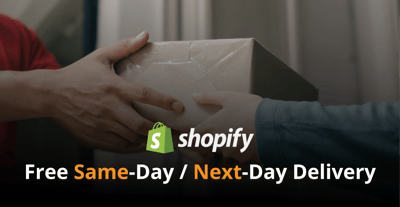 Shopify free same-day and next-day delivery for retailers