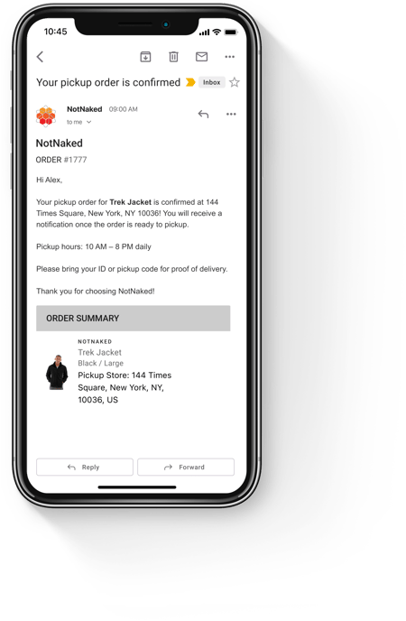 When a customer places a BOPIS order, they will receive a order confirmation email when the item is available and stores picks the BOPIS order in BOPIS Fulfillment App.