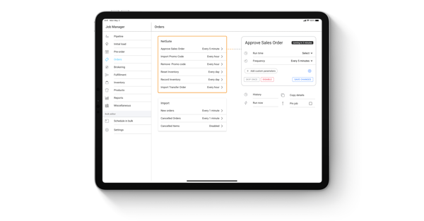 Manage NetSuite jobs directly from the Job Manager App