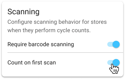 configure scanning