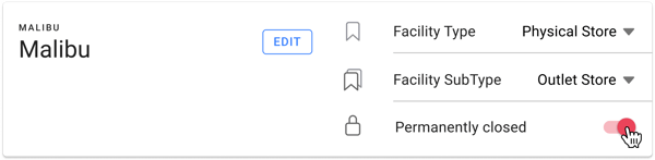 facility closed toggle
