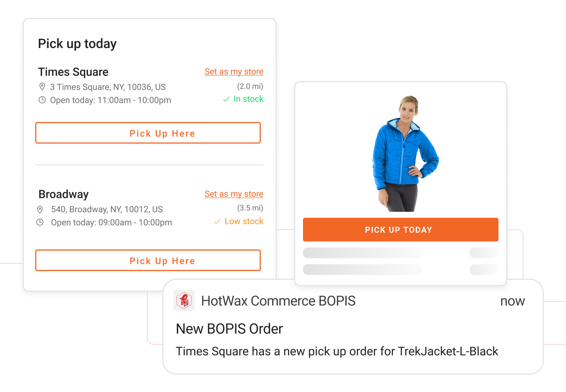 Offer your customers same day store pickup option on the product detail pages