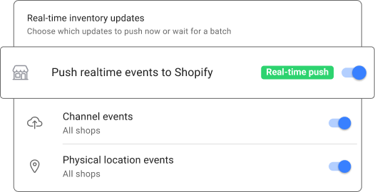 Real-time inventory push from HotWax Commerce to Shopify in the Shopify NetSuite integration