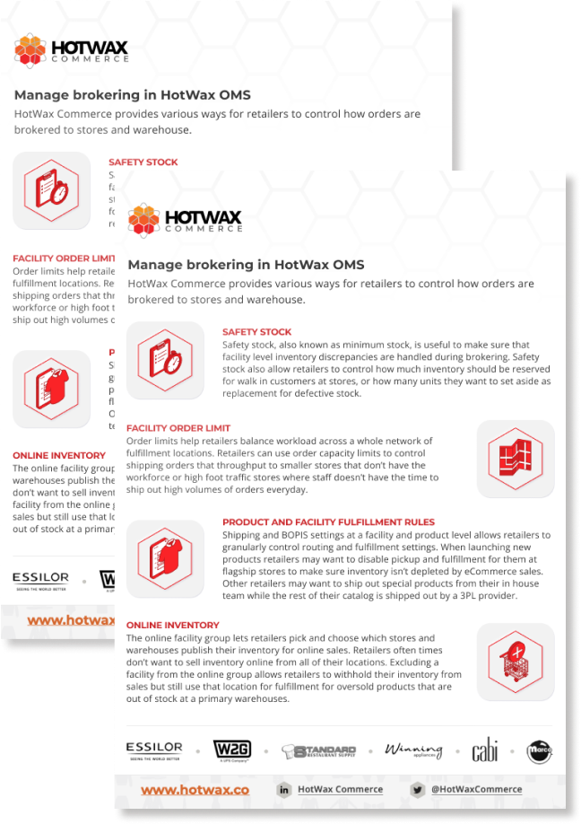 HotWax Commerce Order Brokering Controls