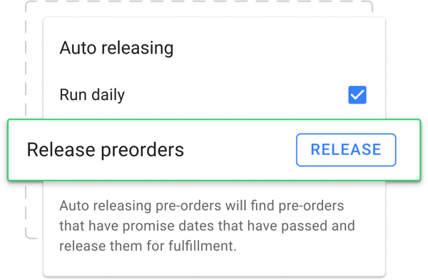 Auto release job that releases pre-orders once their promise date passes