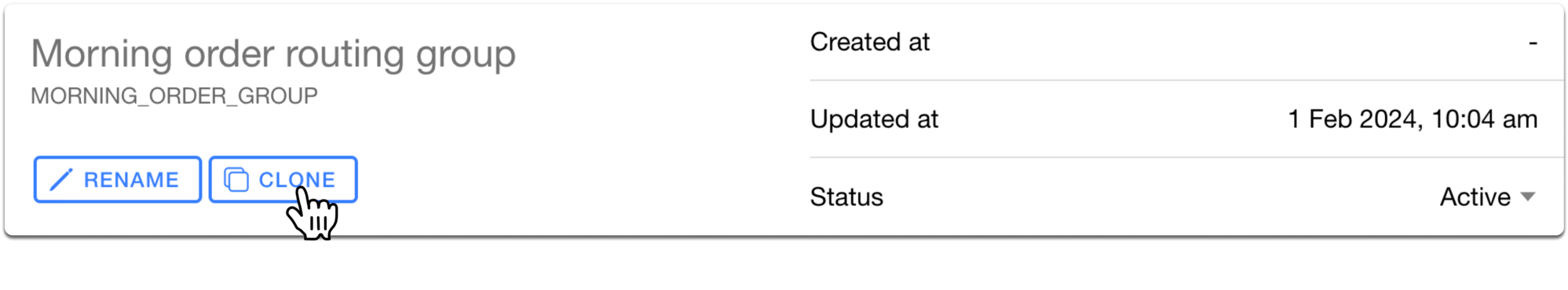Existing routing rules cloned in the Order Routing App, in the HotWax Commerce May 2024 release