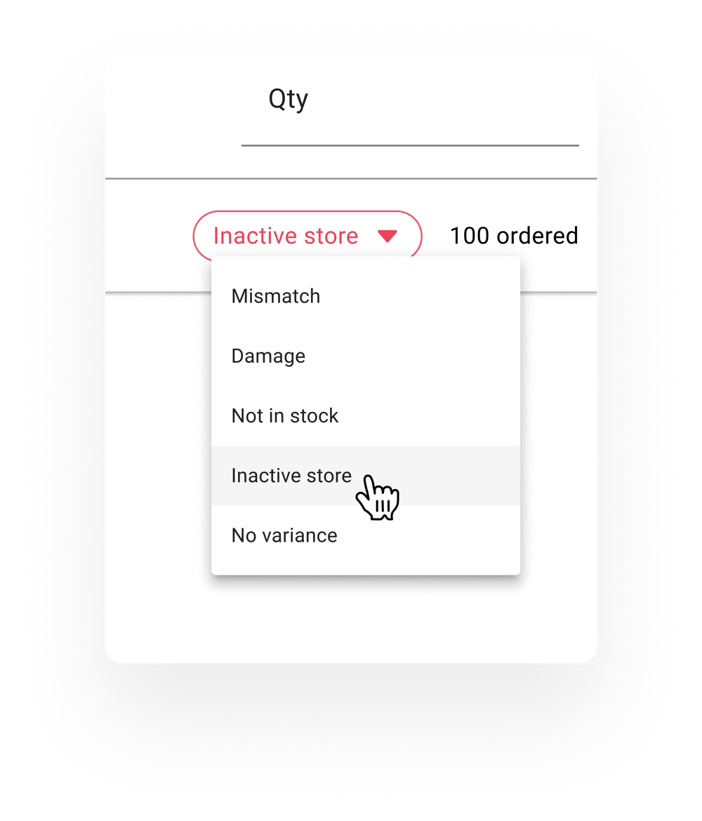 Fulfillment App rejecting a transfer order with a chosen reason, in the HotWax Commerce April 2025 release