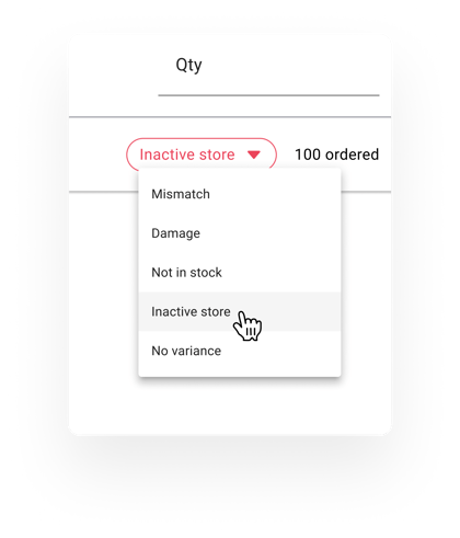 Fulfillment App rejecting a transfer order with a chosen reason, in the HotWax Commerce April 2025 release
