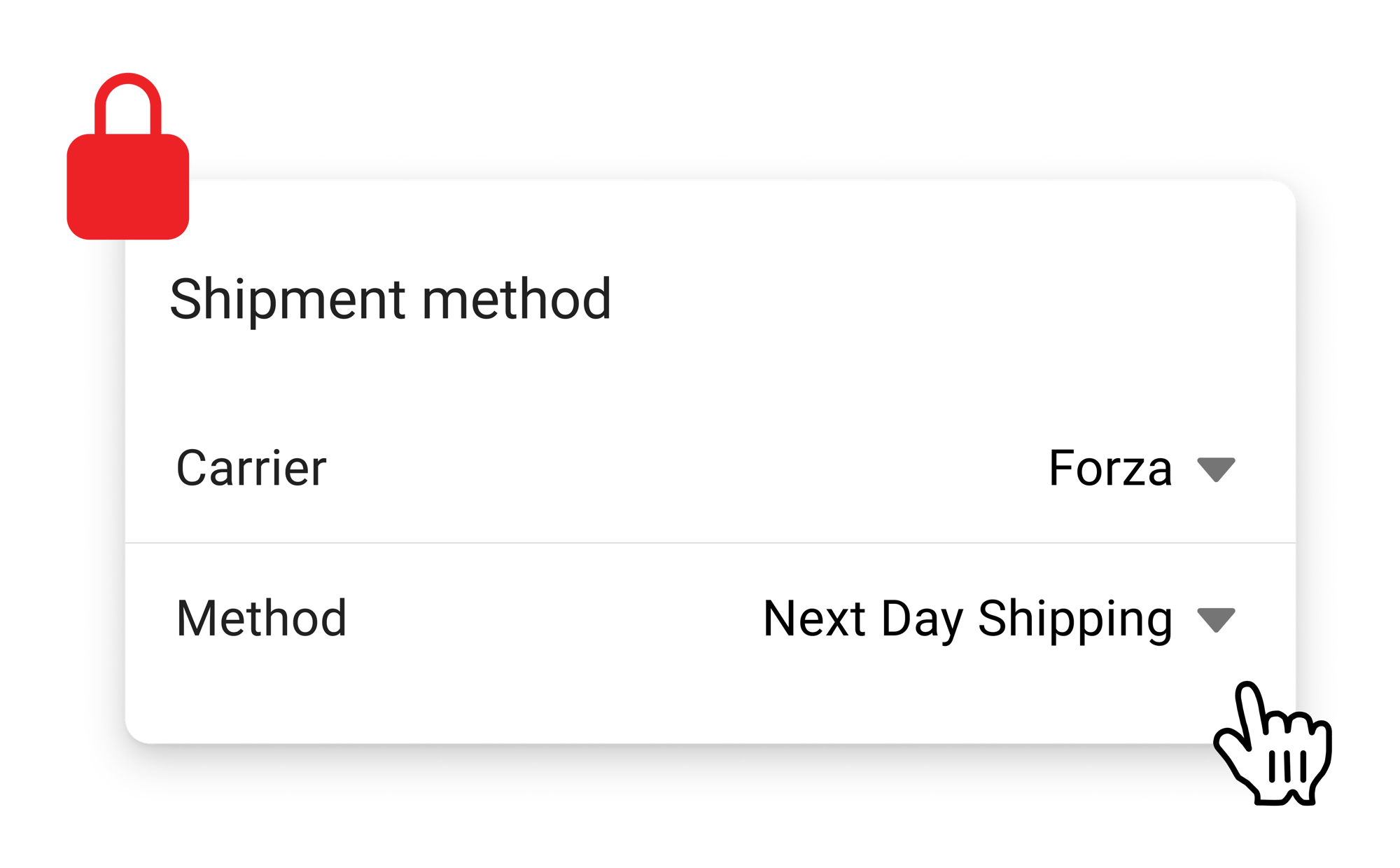 Shipment method with carrier and method locked behind a permission, in the HotWax Commerce June 2025 release