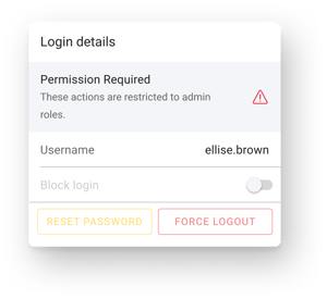 Login details marked permission required for admin only actions, in the HotWax Commerce November 2025 release