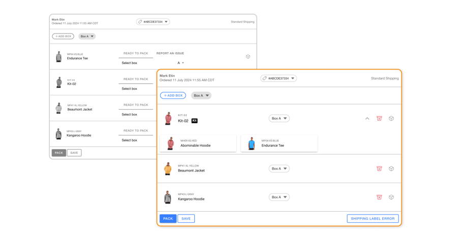 Fulfillment app upgrade