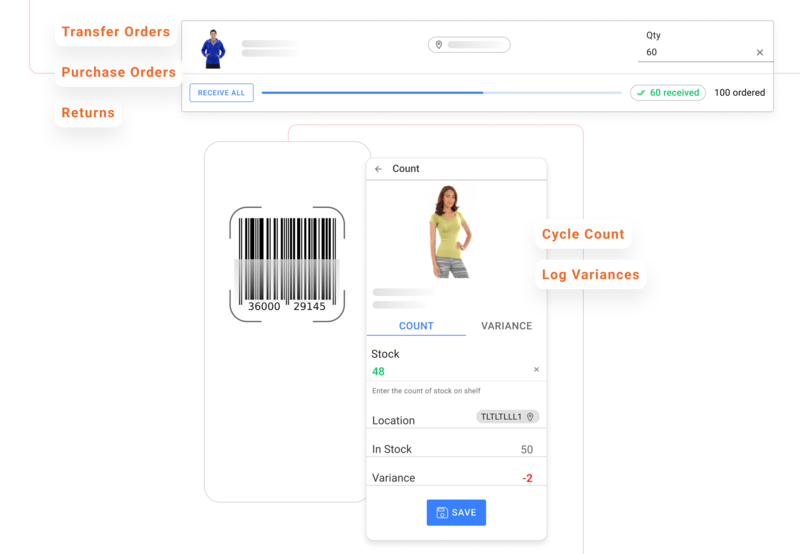 Easily manage inventory receiving and cycle counts in your stores