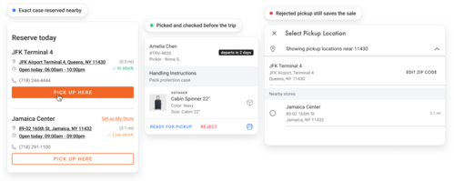 Luggage store pickup: reserve the exact case, check it before handover, and reroute rejected pickups