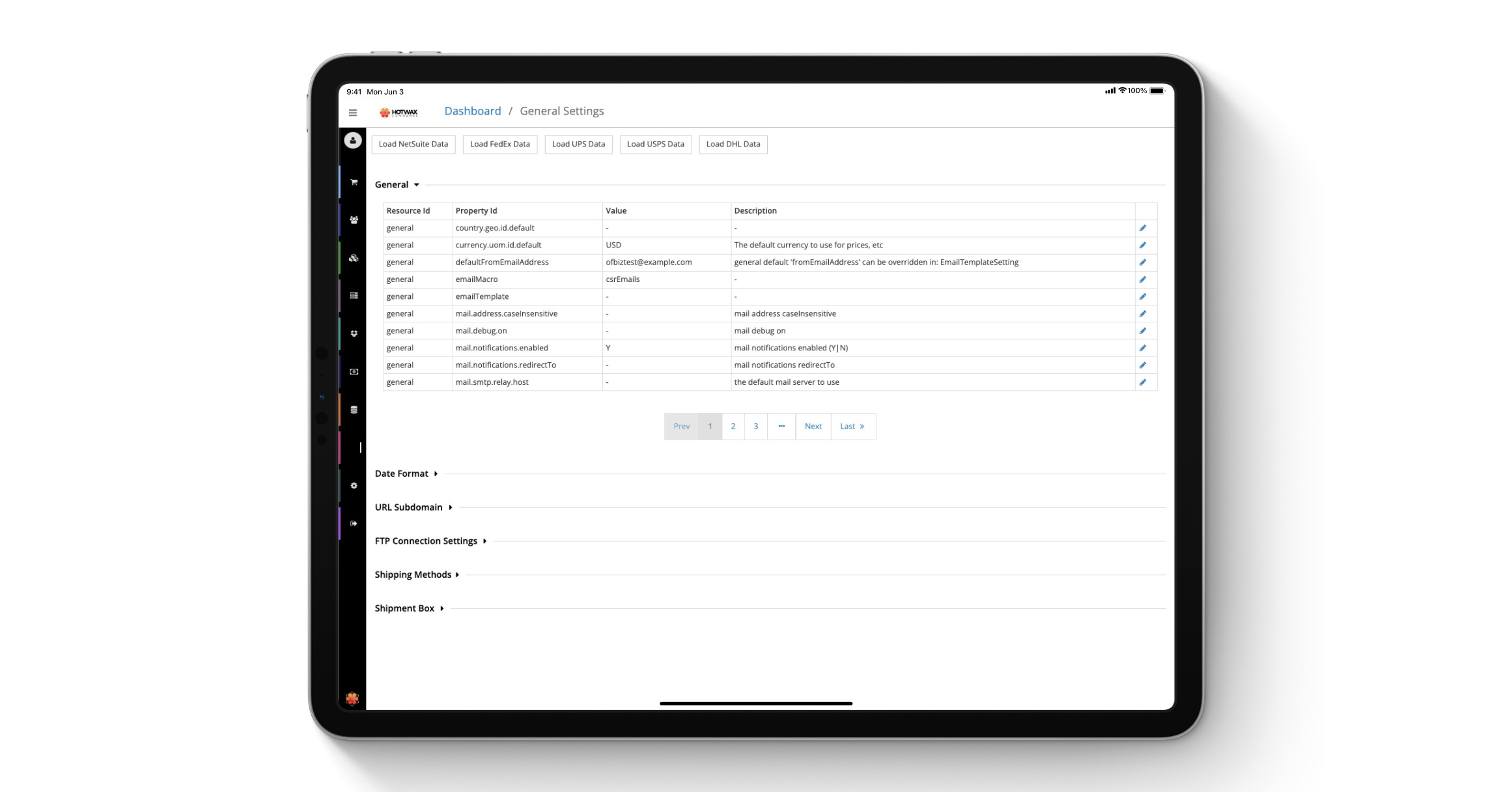 Added a New General Settings Page