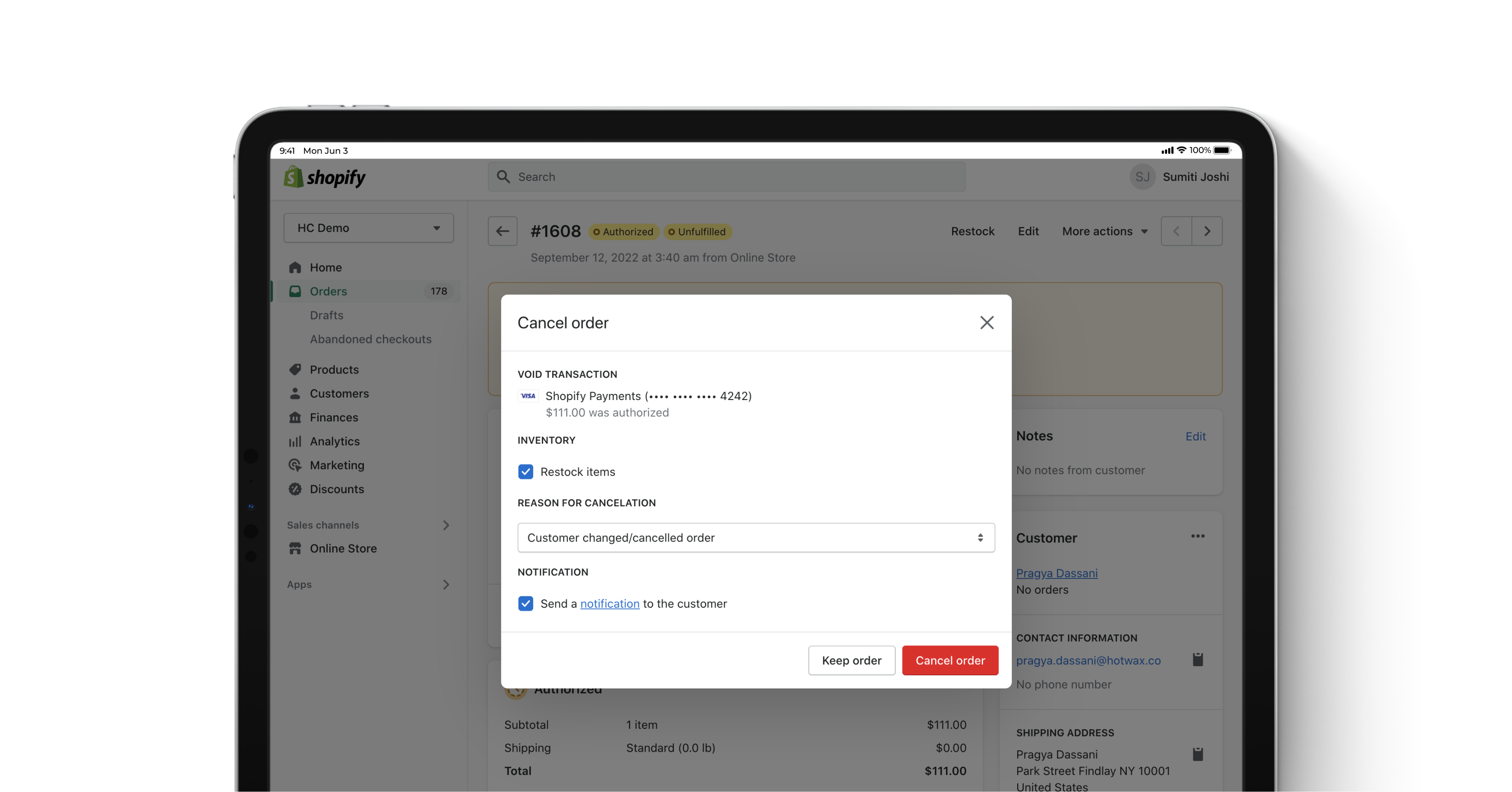 Configurable Restocking of Returns