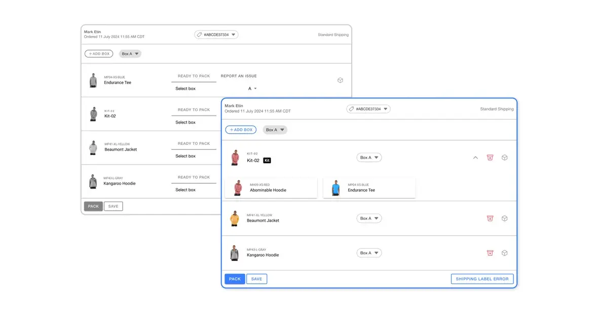 Upgraded Fulfillment App screens, in the HotWax Commerce July 2024 release