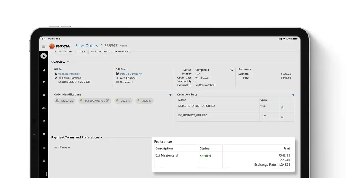 Sales orders and returns in multiple currencies, in the HotWax Commerce May 2024 release